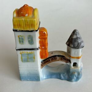 Vintage Ceramic Aquarium Fishbowl Decoration Towers Bridge Made In Japan